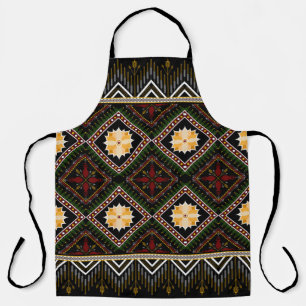 Geometric ethnic pattern seamless design apron