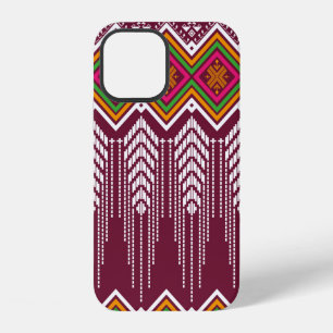 Geometric ethnic pattern traditional background, v iPhone 12 case