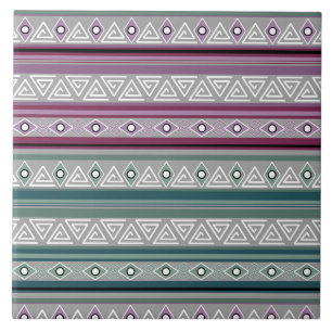 geometric ethnic tribal pattern of American Indian Ceramic Tile