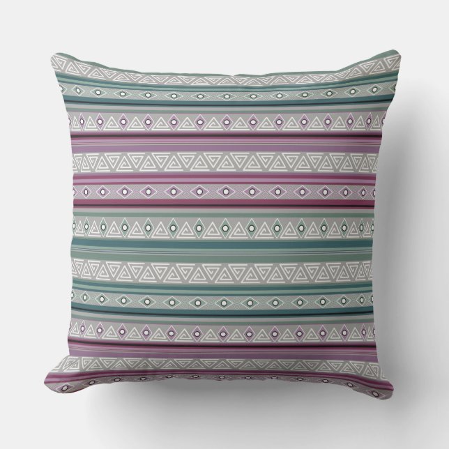 geometric ethnic tribal pattern of American Indian Cushion (Front)