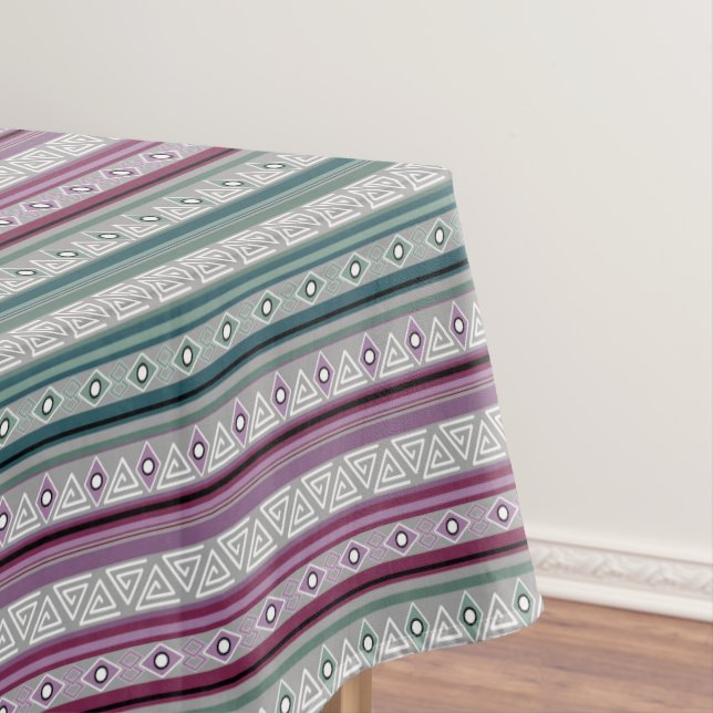 geometric ethnic tribal pattern of American Indian Tablecloth (In Situ)