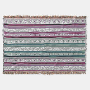 geometric ethnic tribal pattern of American Indian Throw Blanket