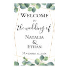 Geometric Eucalyptus Foliage Wedding Welcome