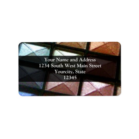 Geometric Eyeshadow Makeup Address Label