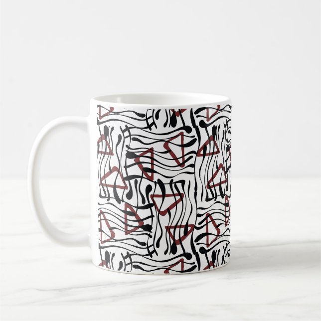Geometric Fabric: Artistic Pattern Design. Coffee Mug (Left)