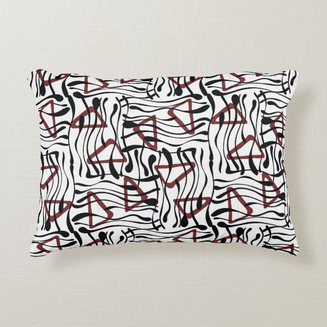 Geometric Fabric: Artistic Pattern Design. Decorative Cushion (Front)