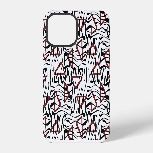 Geometric Fabric: Artistic Pattern Design. iPhone Case (Back)