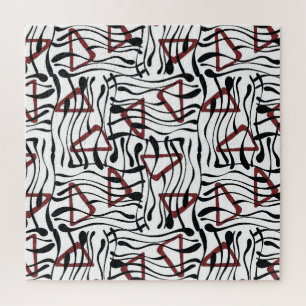 Geometric Fabric: Artistic Pattern Design. Jigsaw Puzzle