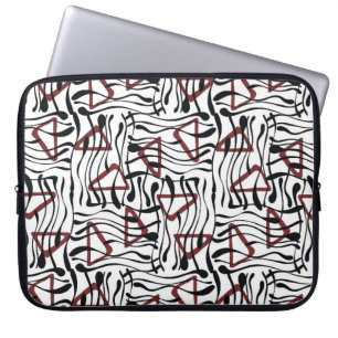 Geometric Fabric: Artistic Pattern Design. Laptop Sleeve
