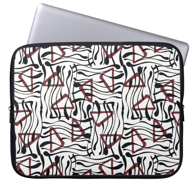 Geometric Fabric: Artistic Pattern Design. Laptop Sleeve (Front)