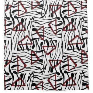 Geometric Fabric: Artistic Pattern Design. Shower Curtain
