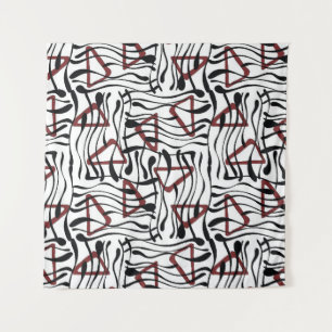 Geometric Fabric: Artistic Pattern Design. Tapestry