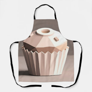Geometric Faceted Cupcake Art Apron