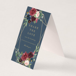 Geometric Fall Elegance Share the Love Table Sign