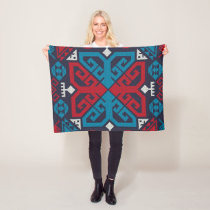Geometric fashion classic cute-trendy colourful fleece blanket