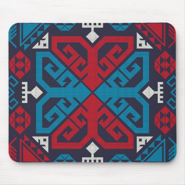 Geometric fashion classic cute-trendy colourful mouse pad (Front)