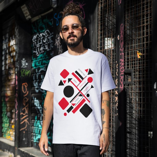 Geometric Fashion Ideas T-Shirt (Customizable content men's t-shirt)