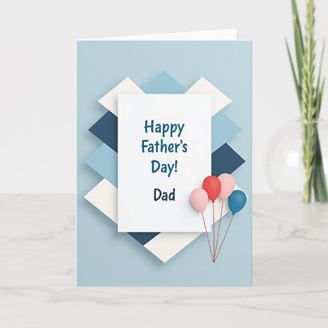 Geometric Fathers Day Art Card (Front)