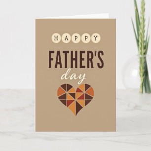 Geometric Fathers Day Heart Card