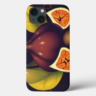 Geometric Fig Fruit with Sleek and Modern Forms iPhone 13 Case
