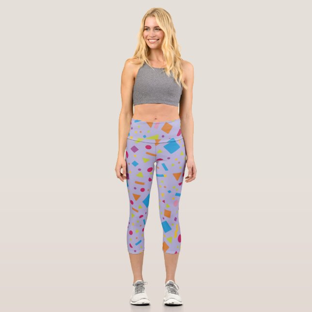 Geometric Figure Creation 3 Capri Leggings (Front)