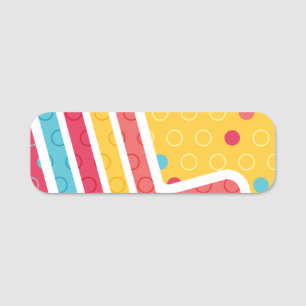 Geometric Figure Creation Name Tag