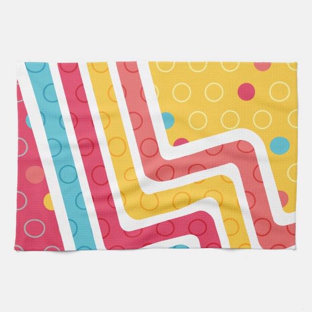 Geometric Figure Creation Tea Towel (Horizontal)