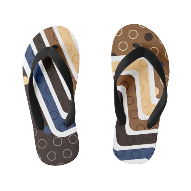 Geometric Figures 2 Kid's Thongs (Footbed)