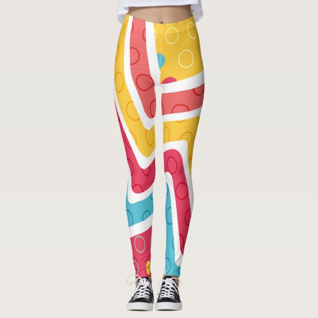 Geometric Figures 4 Leggings (Front)