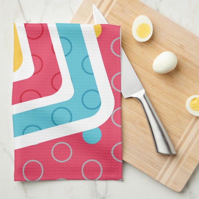 Geometric Figures 4 Tea Towel (Quarter Fold)