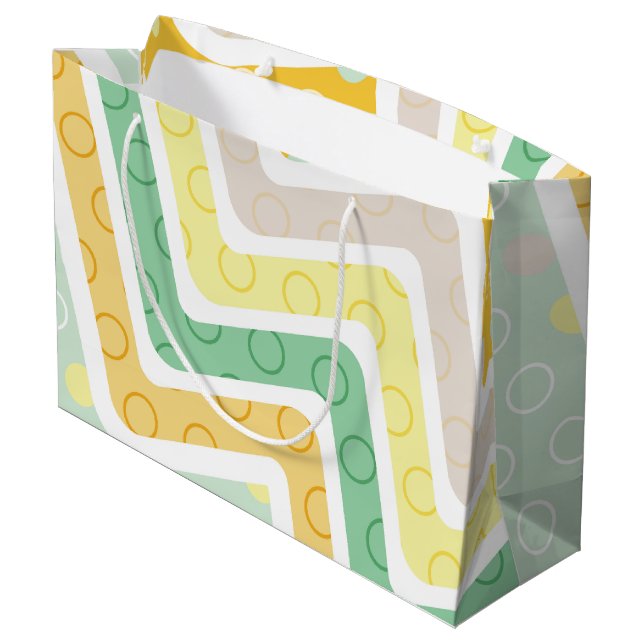 Geometric Figures 7 Large Gift Bag (Back Angled)