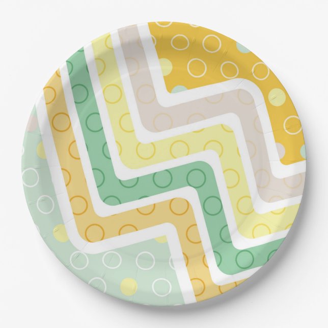 Geometric Figures 7 Paper Plate (Front)