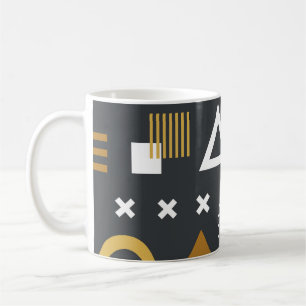 Geometric Figures Vintage Pattern Design Coffee Mug