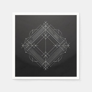 Geometric Filigree Diamond Napkin