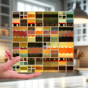 Geometric Fine Art Pattern Kitchen Bathroom Tile