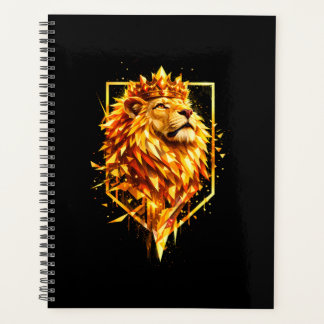 Geometric Fire Lion Crown Planner