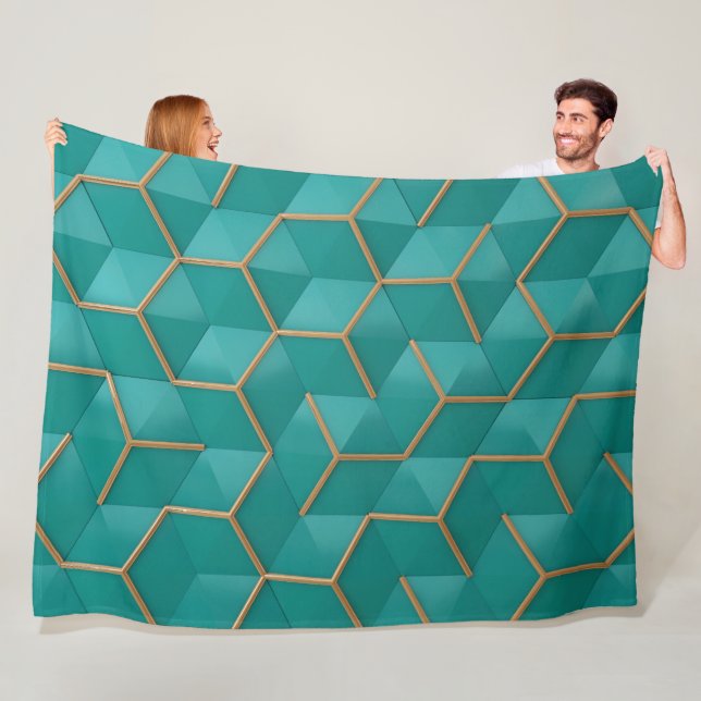 geometric fleece blanket (In Situ)