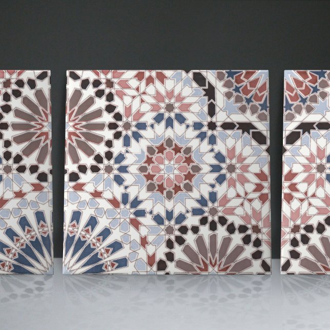 Geometric Floral Moroccan Tile Home Decor Accent (Creator Uploaded)