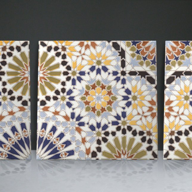 Geometric Floral Moroccan Tile Home Decor Accent (Creator Uploaded)