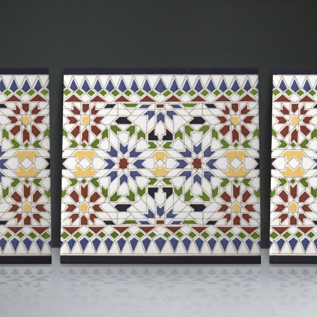 Geometric Floral Moroccan Tile Home Decor Accent (Creator Uploaded)