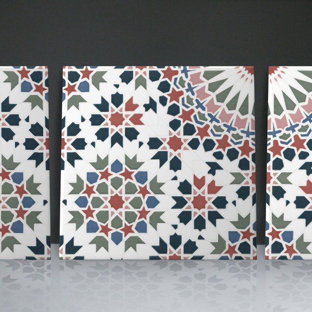 Geometric Floral Moroccan Tile Home Decor Accent (Creator Uploaded)