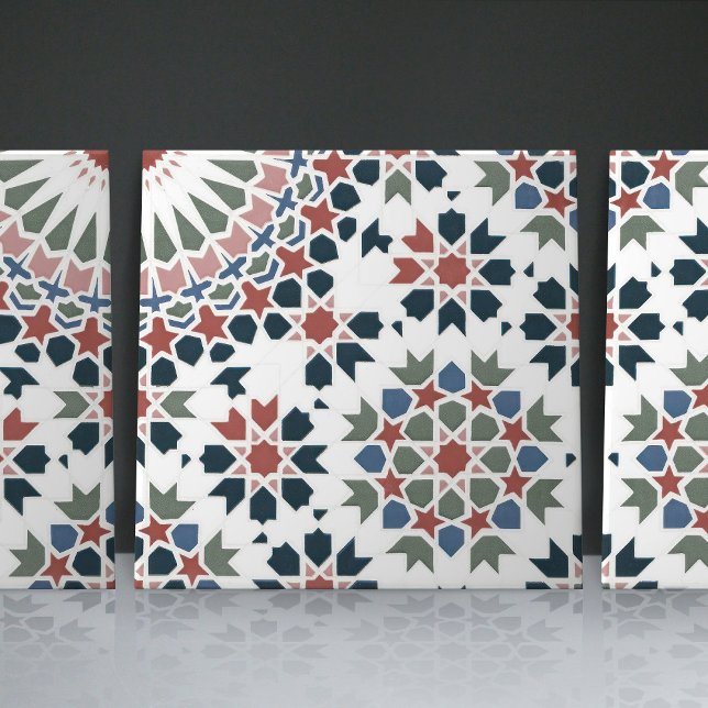 Geometric Floral Moroccan Tile Home Decor Accent (Creator Uploaded)