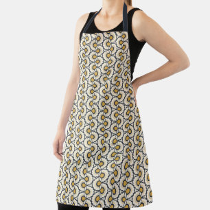 Geometric Floral Pattern Apron