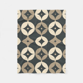 Geometric Floral Pattern - Blankets, Home Decor Fleece Blanket