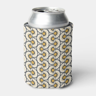 Geometric Floral Pattern Can Cooler