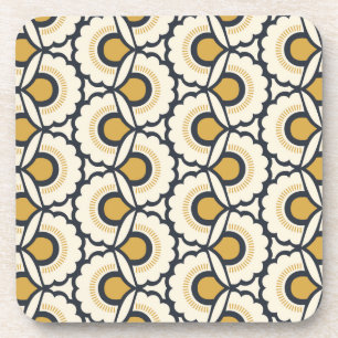 Geometric Floral Pattern Coaster