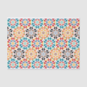 Geometric Floral Pattern Decoupage  Tissue Paper
