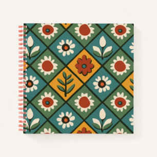 Geometric Floral Pattern Notebook