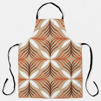 Geometric floral pattern: vintage artistic design apron