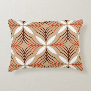Geometric floral pattern: vintage artistic design decorative cushion